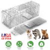 Heavy Duty Folding Live Animal Trap Cage Humane Easy To Catch And Release Trap For Stray Cats Raccoons Squirrel Skunk Groundhog Armadillo