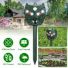 Ultrasonic Solar Animal Repeller Outdoor Mole Snake Squirrel Mouse Chaser Waterproof Bird Deer Dog Cat Deterrent With 5 Gears For Farm Garden Yard