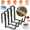 Planter Box Brackets Adjustable 4Pcs Flower Box Holders Window Boxes Planters Hooks No Drill Railing Planter Mounts For Windowsills Gardens Fences