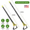 Adjustable SS Garden Hoe 46.06In Handheld Stirrup Hula Hoe Scuffle Loop Hoe Gardening Rake Weeding Loosening Soil