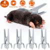 Reusable Mole Traps With Scissor Jaw Mole Killers 4Pack Effective Shed Field Garden Yard