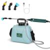 Battery Operated Portable Garden Water Sprayer 5L/1.32Gallon Electric Sprayer Rechargeable with Telescopic Handle 3 Spray Nozzles ADJ Shoulder Strap