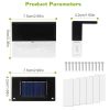 6Pcs Solar Powered Deck Lights Outdoor Acrylic Bubbles Decorative Step Fence Lamp Ip55 Waterproof Warm White/Color Changing Night Lights For Patio Gar