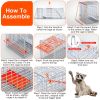 Live Animal Trap Cage 37X14X15In Folding Catch And Release Humane Cat Trap Galvanized Iron For Raccoons Foxes Coyotes Stray Dogs Armadillos Squirrels