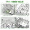 Heavy Duty Folding Live Animal Trap Cage 31X12X11” Waterproof Cover Humane Easy To Catch And Release Trap For Stray Cats Raccoons Squirrel Skunk