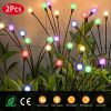 Solar Firefly Swaying Decorative Lights 2Pcs Ip65 Waterproof Pathway Landscape Patio Yard Night Light