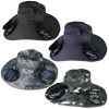 Outdoor Wide Brim Sun Hat With 2 Rechargeable Fans Solar Powered 3 Wind Speeds Upf50+ Breathable Waterproof Nylon Mesh Hat For Gardening Yard Work