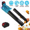 Cordless Leaf Blower 93Mph 431Cfm Battery Powered Leaf Blower 6 Variable Speeds 2 Rechargeable Batteries Yard Garden Garage driveway