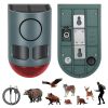 Ultrasonic Solar Motion Activated Animal Repeller 3-In-1 with Ultrasonic Sound Alarm Strobe Light 4 Modes Ip55 Waterproof to remove Varmints
