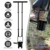 Gardening Bulb Transplanter Long Handle Tool 5 In 1 with Gloves Brush Serrated Base Dual Pedal Digging Holes To Plant Spring Flowers & Plants