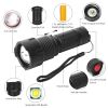 Led Rechargeable Flashlight Zoomable Aluminum Alloy Flashlight Torch W/High Low Strobe Night Light For Night Walking Adventure Searching