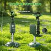 Solar Powered Motion Sensor Animal Repellent Sprinkler With Flashing Light Outdoor Animal Deterrent For Cats Dogs Squirrels Birds Raccons Deer