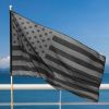 All Black American Flag 3X5Ft Uv Protection Black USA Flag Double Side Printing Fade Resistant with Brass Grommets NO QUARTER