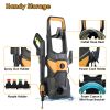 Electric High Pressure Portable Washer Cleaning Machine 4200Psi 1.85Gpm 1800W Power Washer With Spray Gun 4 Nozzles Foam Cannon Holders