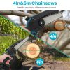 Cordless Pruning Shear And Electric Chainsaw 4 In 1 with Max 5.5Ft Extension Poles 4” 6” Pole Saw Brushless Pruning Shear With 2Pcs 3.0Ah Ba