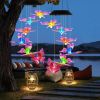 Solar Butterfly 7 Color Changing Wind Chimes For Outside 2Pack Ipx4 Waterproof Outdoor Garden Yard Decor Porch