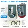 2Pack 3-In-1 Ultrasonic Solar Animal Repeller Motion Activated Animal Repellent With Ultrasonic Sound Alarm Strobe Light 4 Modes Ip55 Waterproof