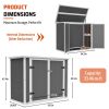 Resin Outdoor Horizontal Storage Shed With Hydraulic Lid & Ramp Lockable Cabinet 4.6X2.4 Ft Garden Tools Firewood Outdoor Supplies & Pet Products
