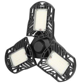 Led Garage Light, Imountek E26/E27 80W 7000Lm 6500K Garage Ceiling Light Deformable Workshop Lamp Die Cast Aluminum Led Ceiling Light Bulbs With 3 Adj