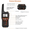 Waterproof Pet Beep Vibration Electric Shock Collar 3280Ft 3 Channels Rechargeable Transmitter Receiver Trainer With Flashing light