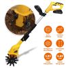 Cordless Garden Tiller Cultivator With 20V Rechargeable Battery 3.93In Width 6.69In Depth 250Rpm Max For Garden Yard Farm Lawn