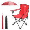 Camping Chair Lightweight Foldable Outdoor Chair With Cup Holder Detachable Sun Canopy Carrying Bag 330Lbs Max Load Backyard Garden Garages