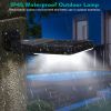 Solar Wall Light Outdoor 9 Cob Beads Pir Motion Sensor Remote Control Wireless Lamps Ip45 Waterproof Lighting For Garage Front Door Garden Pathway