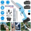 Mini Chainsaw Portable Handheld Cordless Small Chain Saw Battery Powered With 2Pcs 1200Mah Rechargeable Batteries 8In Chains Gloves Goggles