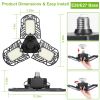 Led Garage Light, Imountek E26/E27 80W 7000Lm 6500K Garage Ceiling Light Deformable Workshop Lamp Die Cast Aluminum Led Ceiling Light Bulbs With 3 Adj