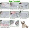 Humane Trap Cage With Waterproof Cover Gloves Catch Release Live Animal Rodent Cage Collapsible Galvanized Wire For Raccoons Beavers Groundhogs