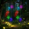 Solar Moon & Star 7 Color Changing Outside Wind Chimes 2Pack Ipx4 Waterproof Outdoor Garden Yard Decor Porch