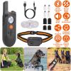 Dog Training Collar Ip65 984Ft Waterproof Pet Beep Vibration Electric Shock Collar 3 Channels Rechargeable Transmitter Receiver Trainer With Recording