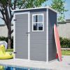 Resin Outdoor Storage Shed 5X3Ft with Floor Lockable Garden Shed With Window Sloped Roof Weather-Resistant Tool Shed For Garden Tools, Supplies, ETC.
