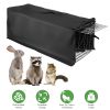Heavy Duty Folding Live Animal Trap Cage 31X12X11” Waterproof Cover Humane Easy To Catch And Release Trap For Stray Cats Raccoons Squirrel Skunk