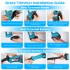 Pole Mini Hedge Trimmer & Grass Shear Electric Cordless Handheld Hedge Trimmer With 90° Rotatable Head Telescopic Extension Pole Gloves Goggles