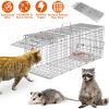 Humane Live Animal Catch Release Cage Collapsible Galvanized Wire For Cats Rodents Raccoons Beavers Groundhogs Foxes Armadillos