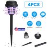 Solar Powered Mosquito Zapper Outdoor Insect Killer 4 Pack Waterproof Bug Zapper With Uv Light White Light For Yard Garden Farm Garage
