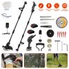 Cordless Electric Pole Saw & Mini Chainsaw & Grass Trimmer Kit 3-In-1 Adjustable Length 2Pcs 21V 1500Mah Batteries 4In 6In Chains Saw Blade 5Pcs