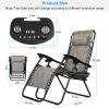 Foldable Zero Gravity Lounge Recliner Chair Dual Side Tray 330Lbs Load 2Pcs Stress Relief Pillow Patio Garage Backyard Lying Chair