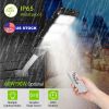 Solar Street Path Light Outdoor 180Leds Radar Sensor Remote Control Wireless Lamps Ip65 Waterproof Lighting For Garage Front Door Garden Pathway