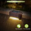 Solar Powered Led Outdoor Lights Ip55 Waterproof Dusk To Dawn Sensor Fence Lamps For Stairs Yard Railing Gardening