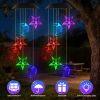 Solar Moon & Star 7 Color Changing Outside Wind Chimes 2Pack Ipx4 Waterproof Outdoor Garden Yard Decor Porch