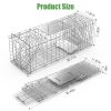 Heavy Duty Folding Live Animal Trap Cage Humane Easy To Catch And Release Trap For Stray Cats Raccoons Squirrel Skunk Groundhog Armadillo