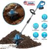 Battery Powered Tiller 800W 21V Cultivator 3.0Ah With 8.66" Width 6.69" Depth Manganese Steel Tines For Soil Cultivation Weeding Garden Lawn