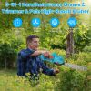 Pole Mini Hedge Trimmer & Grass Shear Electric Cordless Handheld Hedge Trimmer With 90° Rotatable Head Telescopic Extension Pole Gloves Goggles