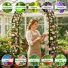 2Pack 7.87Ft H X 4.59Ft W Adjustable Metal Garden Arches Diy Outdoor Trellis For Climbing Plants Wedding Arch Decoration Iron Arbor For Backyard Garde