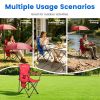 Camping Chair Lightweight Foldable Outdoor Chair With Cup Holder Detachable Sun Canopy Carrying Bag 330Lbs Max Load Backyard Garden Garages