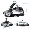 Rechargeable Headlamp 20000 Lumen Led Headlight 5 Modes Headlamp Flashlight For Camping Cycling Hiking Hunting Emergency