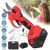 Cordless Rechargeable Pruning Shears 21V 40mm 1.57 in Tree Branch Cutter With 2 Batteries Sharpening Stone Garden Backyard Hedge