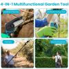 Cordless Pruning Shear And Electric Chainsaw 4 In 1 with Max 5.5Ft Extension Poles 4” 6” Pole Saw Brushless Pruning Shear With 2Pcs 3.0Ah Ba